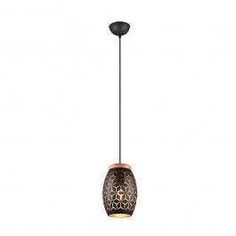 Φωτιστικό Οροφής Κρεμαστό Bidar R31571080 E27 15x150cm Black-Gold RL Lighting BLACK-GOLD