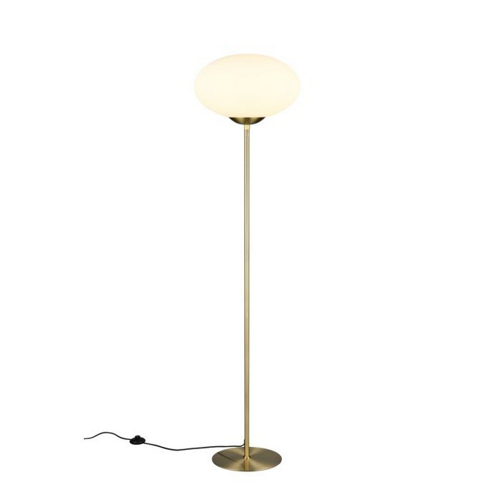 Φωτιστικό Δαπέδου Fomento 463100108 40x150cm 1xE27 15W Brass-White Trio Lighting