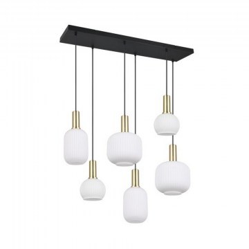 Ceiling Light - Rail Diva 319800608 92x35x150cm 6xE27 10W Brass-White Trio Lighting