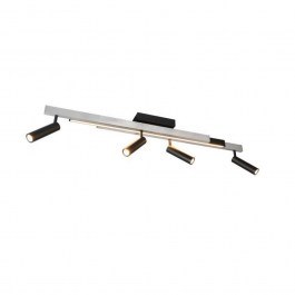 Φωτιστικό Οροφής - Σποτ Zeno 648310505 133x8x23cm Silver-Black Trio Lighting SILVER-BLACK