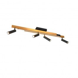 Φωτιστικό Οροφής - Σποτ Zeno 648310580 133x8x23cm Black-Gold Trio Lighting BLACK-GOLD