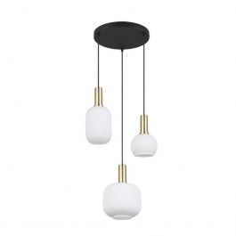 Ceiling Light Diva 319830308 38x30x150cm 3xE27 10W Brass-White Trio Lighting BRASS-WHITE
