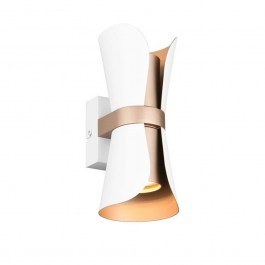 Φωτιστικό Τοίχου - Απλίκα Coat 218600231 10x11x21cm 2xGU10 10W White-Coffee Trio Lighting COFFEE-WHITE