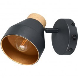 Φωτιστικό Τοίχου - Απλίκα Valentin R81921732 11x14x19cm 1xE14 10W Black RL Lighting BLACK