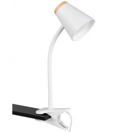 Desk Lamp With Clip Pongo R25831101 9,5x33cm 1xLed 500lm 4,5W 3000K White RL Lighting WHITE