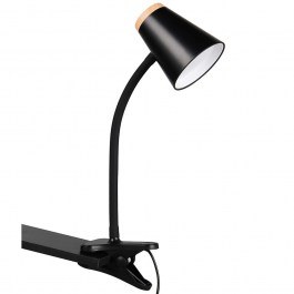 Desk Lamp With Clip Pongo R25831102 9,5x33cm 1xLed 500lm 4,5W 3000K Black RL Lighting BLACK