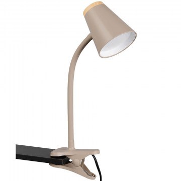 Desk Lamp With Clip Pongo R25831143 9,5x33cm 1xLed 500lm 4,5W 3000K Beige RL Lighting