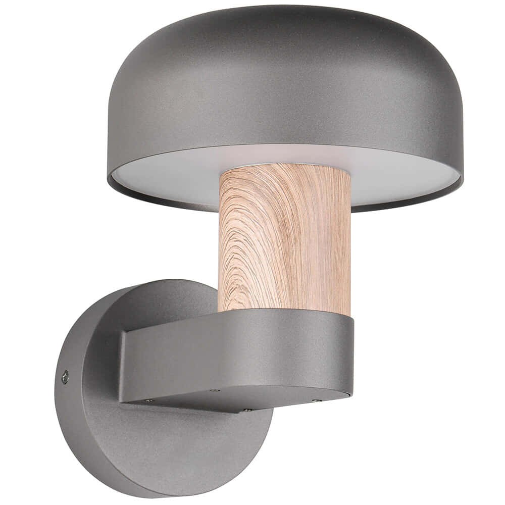 Φωτιστικό Τοίχου - Απλίκα Fraser 262560135 19x25x24,5cm 1xE27 10W Wood Effect Natural-Anthracite Trio Lighting