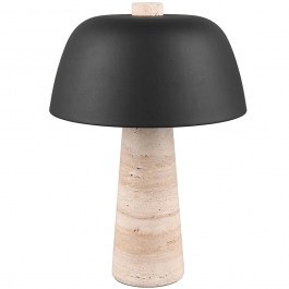 Table Lamp Timba 567800232 D29x41cm 2xE27 10W Travertine Beige-Black Trio Lighting BEIGE-BLACK