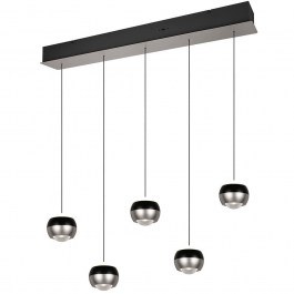 Φωτιστικό Οροφής - Ράγα Orbit 344410507 100x10,5x150cm 5xDim Led 960lm 8W Black-Nickel Trio Lighting BLACK-NICKEL