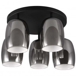 Ceiling Lamp Barret 617500554 D48x31cm 5xE14 10W Black-Smoke Trio Lighting BLACK-SMOKE