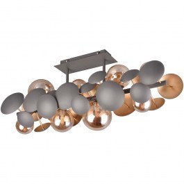 Φωτιστικό Οροφής - Πλαφονιέρα Bubble 617400842 76x22x33,5cm 8xG9 10W Anthracite Trio Lighting ANTHRACITE