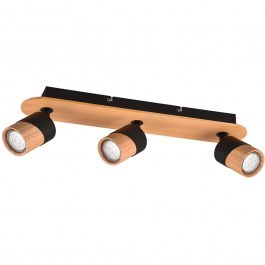 Ceiling Lamp - Spot Aruni 801100332 48x9x15cm 3xGU10 10W Natural-Black Trio Lighting NATURAL-BLACK