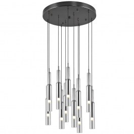 Φωτιστικό Οροφής Lucent 344531120 Φ50x150cm 11xDim Led 280lm 2,8W Black-Chrome Trio Lighting BLACK-CHROME