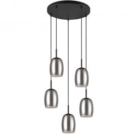 Φωτιστικό Οροφής Barret 317530554 Φ48x150cm 5xE14 10W Black-Smoke Trio Lighting BLACK-SMOKE
