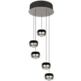 Φωτιστικό Οροφής Orbit 344430507 Φ30x200cm 5xDim Led 960lm 8W Black-Nickel Trio Lighting BLACK-NICKEL