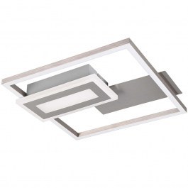 Φωτιστικό Οροφής - Πλαφονιέρα Spiro R67862107 33x30x4,5cm Led 2500lm 22W 3000K Nickel RL Lighting NICKEL