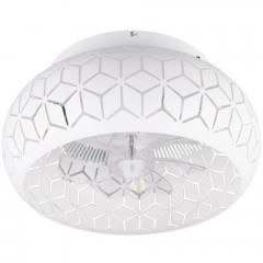 Ανεμιστήρας Οροφής Bidar R61574031 Με Φως Και Τηλεχειριστήριο Φ50x22cm 3xE27 15W White RL Lighting