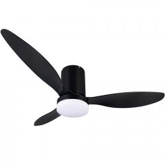 Ceiling Fan Göteborg R64202132 With Led Light And Remote Control D132x31cm Dim Led 2500lm 20W Black RL Lighting
