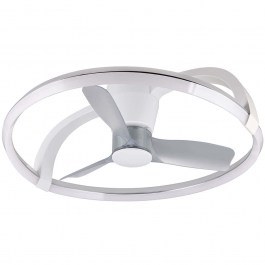 Ceiling Fan Stockholm R64262131 With Led Light And Remote Control D73,5x23cm Dim Led 4300lm 37W White RL Lighting WHITE