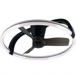 Ceiling Fan Stockholm R64262132 With Led Light And Remote Control D73,5x23cm Dim Led 4300lm 37W Black RL Lighting BLACK