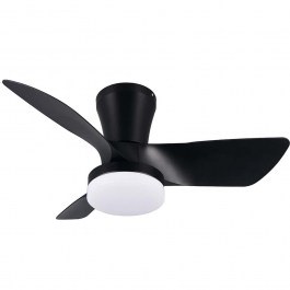 Ceiling Fan Randers R64412132 With Led Light And Remote Control D76x26cm Dim Led 2500lm 20W Black RL Lighting BLACK