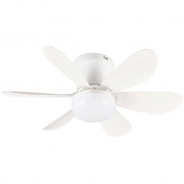 Ceiling Fan Lund R67462131 With Led Light And Remote Control D53x16cm Dim Led 850lm 8W White RL Lighting WHITE