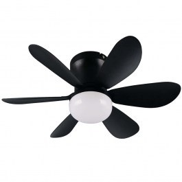 Ceiling Fan Lund R67462132 With Led Light And Remote Control D53x16cm Dim Led 850lm 8W Black RL Lighting BLACK