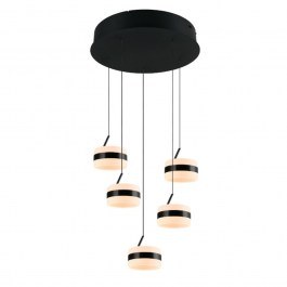 Pendant Light Dios 331430532 Led 5xSMD 8W 5x800lm 2300+3000+4000K 45x150cm Black Trio Lighting BLACK