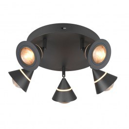 Φωτιστικό Οροφής - Πλαφονιέρα Romeo 637010532 Led 5x7W 5 x700 lm 2300+3000+4000K 40x16,5cm Black Trio Lighting BLACK