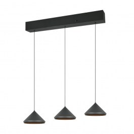 Φωτιστικό Οροφής - Ράγα Laguna 336210332 Led 3x5W 3x500lm 2300+3000+4000K 70x18x200cm Black Trio Lighting BLACK