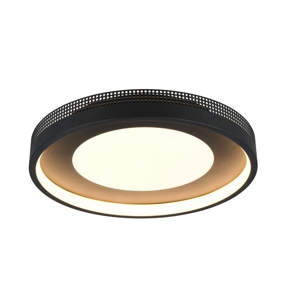 Φωτιστικό Οροφής - Πλαφονιέρα Solea 656610132 36W 4700lm 3000K 40x7,5cm Black Trio Lighting