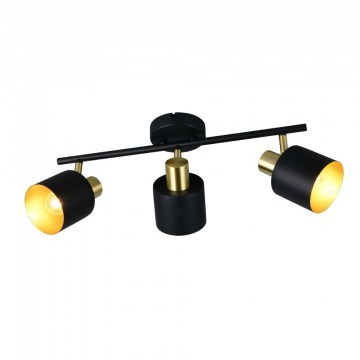 Ceiling Light - Spot Eva 868800380 3xE14 10W 53,5x19cm Black-Gold Trio Lighting