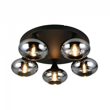 Ceiling Light Divina R66645054 5xE14 10W 49x15cm Smoke RL Lighting