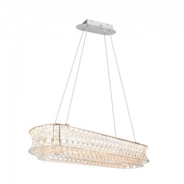Pendant Light - Rail Zevion 334710106 SMD 52W 6200lm 2300+3000+4000K 100x150cm Chrome Transparent Trio Lighting