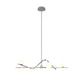 Pendant Light - Rail Flaming 368900607 6xG9 max 10W 120x195cm Nickel Trio Lighting NICKEL
