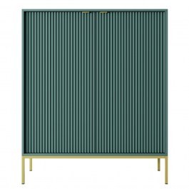 Sideboard Nova 104x39x125cm Green-Gold GREEN