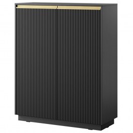 Sideboard Royal KW-104_Cz 103x39x127cm Anthracite-Gold ANTHRACITE