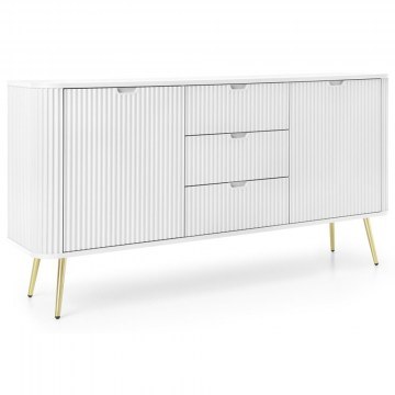 Μπουφές Zova KSZ-168_Bi_GL 168x87x39cm White-Gold