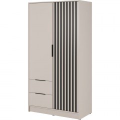 Nτουλάπα Δίφυλλη Nelly 24_2D_kz 105x51x200cm White Kazmir-Anthracite