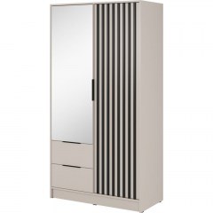 Nτουλάπα Δίφυλλη Nelly 24_2Dm_kz Με Καθρέπτη 105x51x200cm White Kazmir