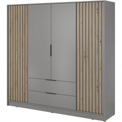 Nτουλάπα Τετράφυλλη Nelly 24_4D_Sz 206x51x200cm Grey-Natural