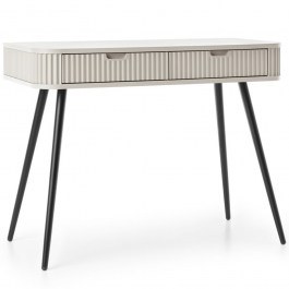 Κονσόλα Zova T-103_Kz_BL 103x49x80cm White Kazmir-Anthracite BEIGE-ANTHRACITE