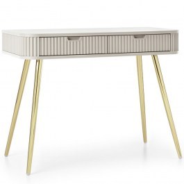 Κονσόλα Zova T-103_Kz_GL 103x49x80cm White Kazmir-Gold BEIGE-GOLD