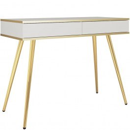 Κονσόλα Oro T102_BI_GL 102x50x80cm White-Gold WHITE-GOLD