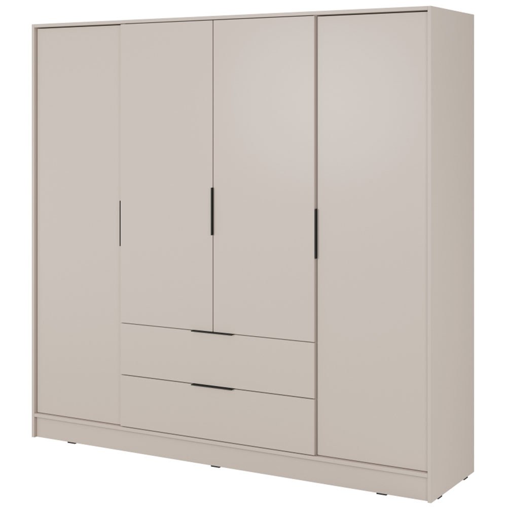 Ντουλάπα Τετράφυλλη Kelly 206x51x200cm White Champagne