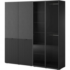 Ντουλάπα Τετράφυλλη Sandbox Antisol 202x51x200cm Anthracite