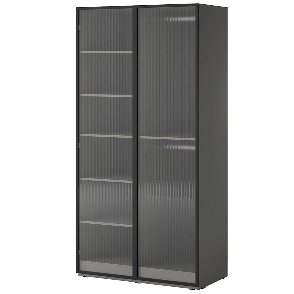 Ντουλάπα Δίφυλλη Sandbox Flutes 101x51x200cm Grey