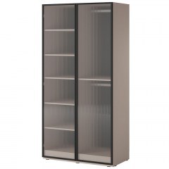 Two-Door Wardrobe Sandbox Flutes 101x51x200cm Beige