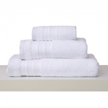 Towels Set 3Pcs With Ribbon Des. Soft White Anna Riska